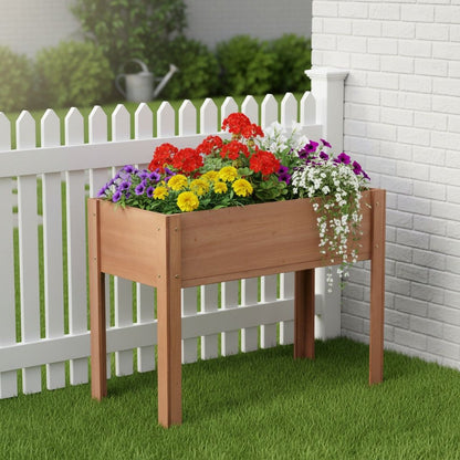 Raised Garden Bed With Legs, Elevated Planter Box For Outdoor Plants