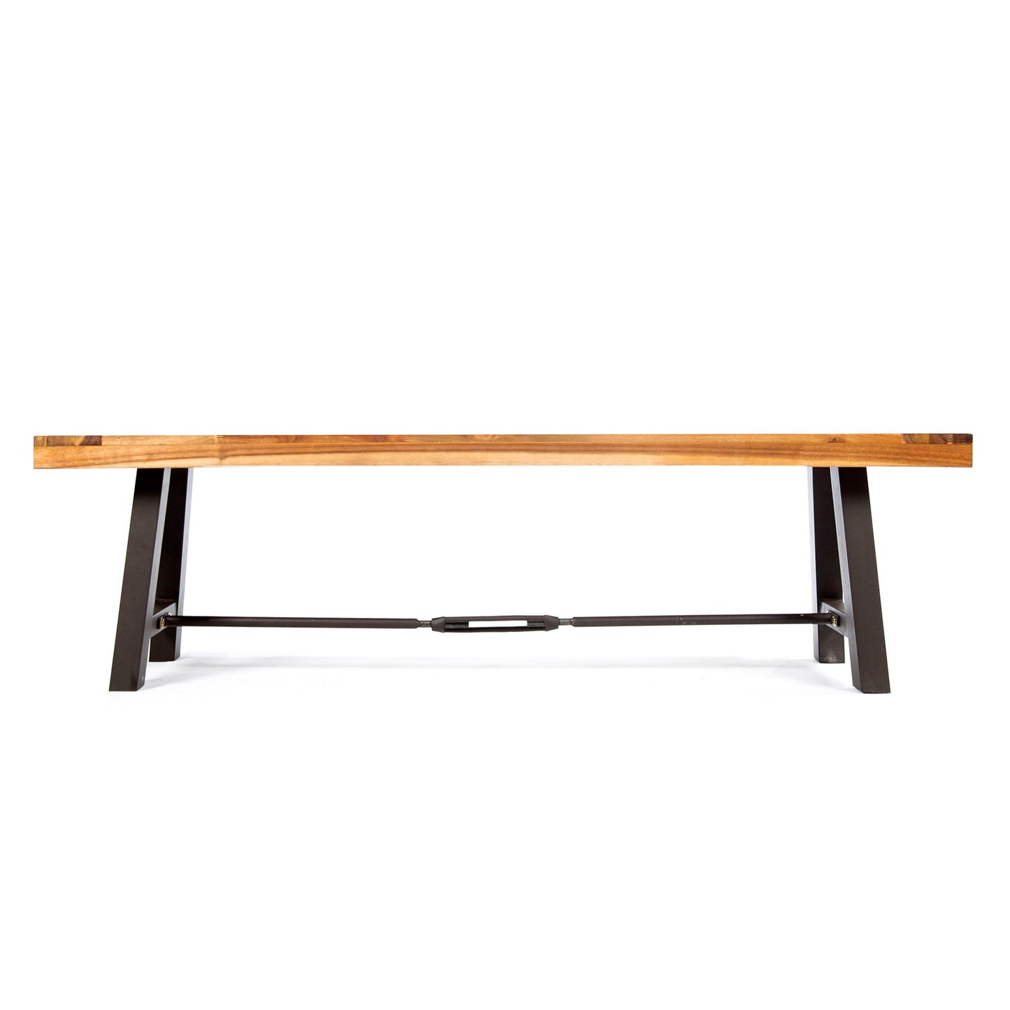Blossom - Acacia Wood Outdoor Bench With Slat Design - Rustic