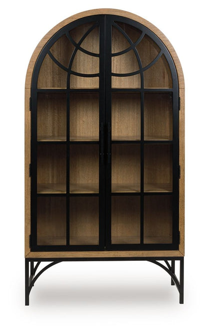 Gwenwich - Natural / Black - Accent Cabinet