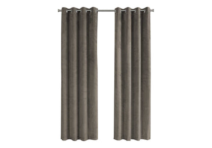 2 Pieces Set, Curtain Panel, Room Darkening, Grommet, Contemporary & Modern