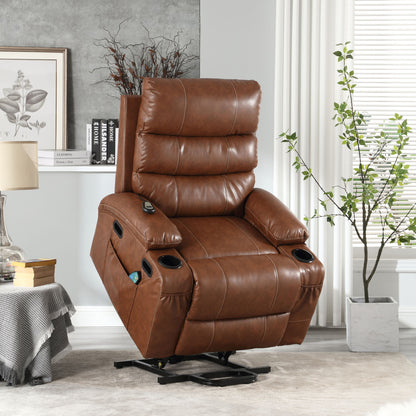 Cozy Electric Power Lift Recliner Chair Sofa For Elderly With Vibration Massage And Lumbar Heat