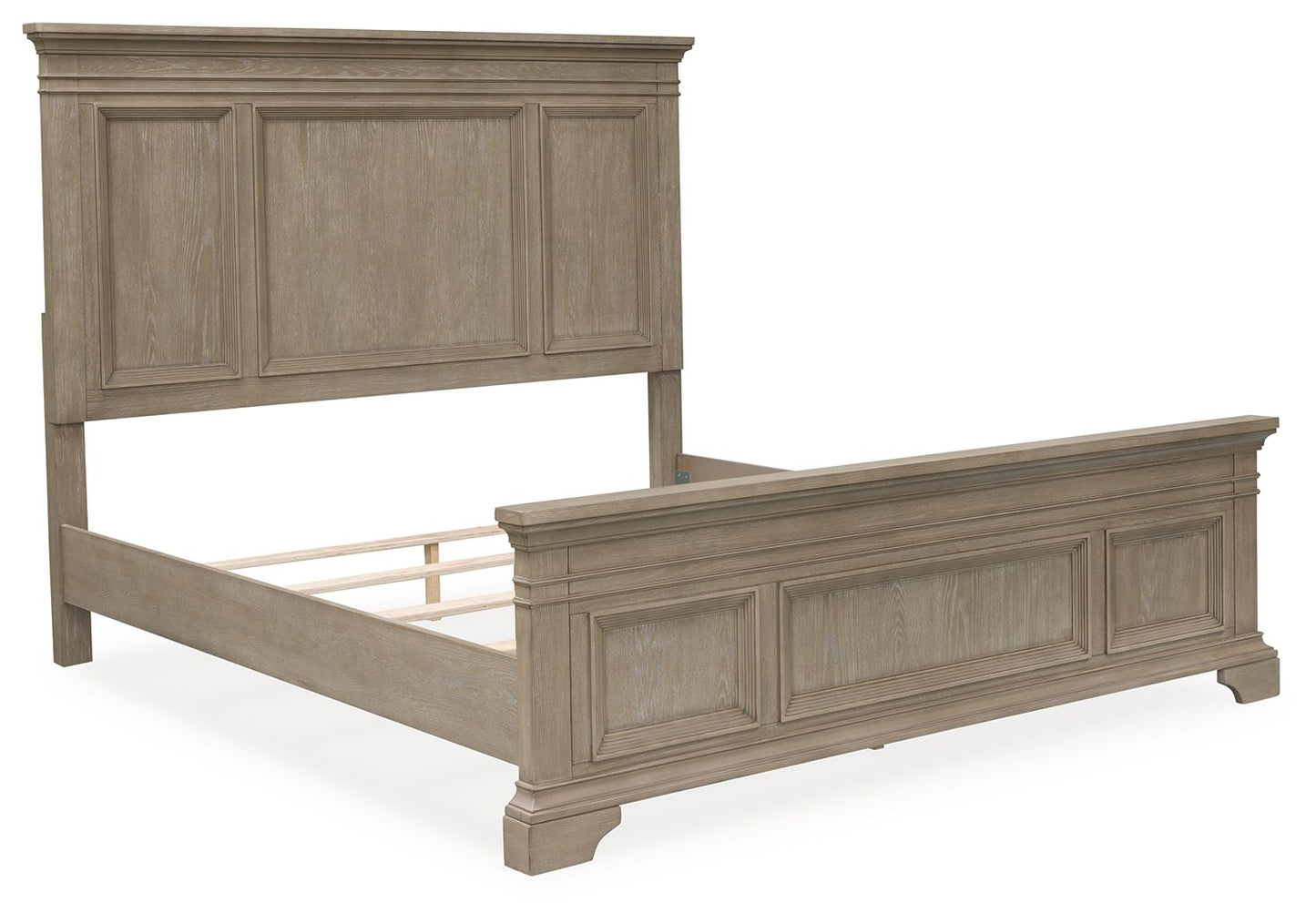 Vallardia - King Panel Bed - Light Grayish Brown