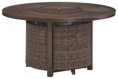 Paradise Trail - Medium Brown - Round Fire Pit Table
