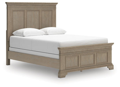 Vallardia - Queen Panel Bed - Light Grayish Brown