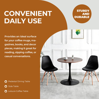 Mid-Century Tulip Table With Round Top, Pedestal Base