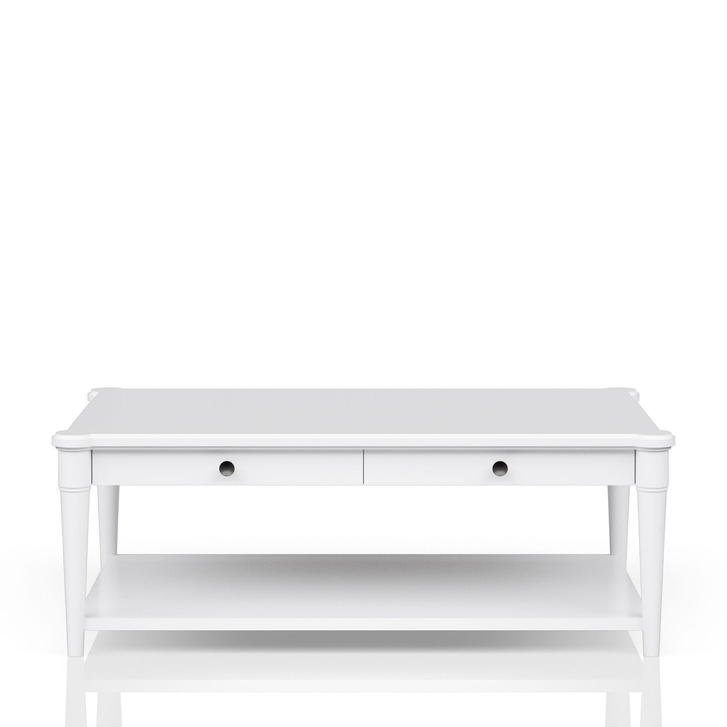 Cocktail Table With Two Storage Drawers And Casters