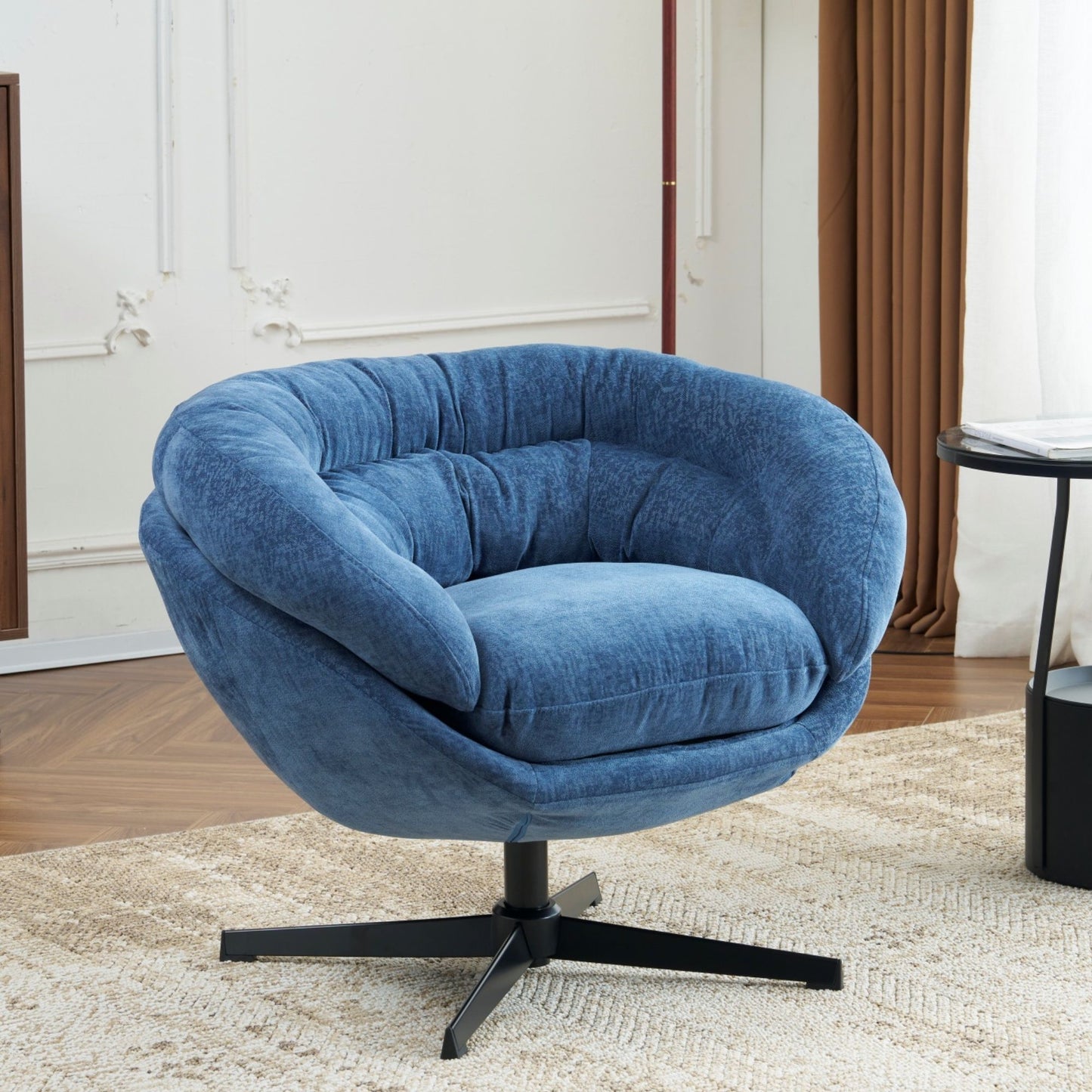 Modern Chenille Office Chair With 360 Degree Swivel
