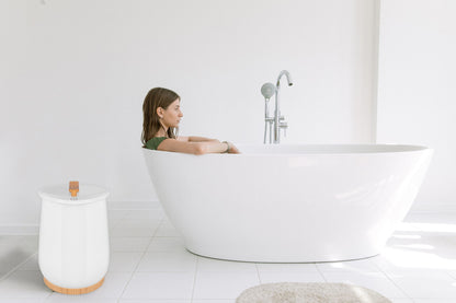 Towel Warmers, Luxury Bucket Towel Warmers, Large Towel Warmers For The Bathroom, Fits Up To 2 Oversized Towels - White