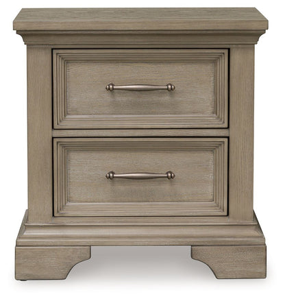 Vallardia - Two Drawer Night Stand - Light Grayish Brown