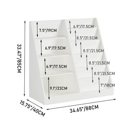 Bookshelf And Toy Storage Organizer, 4 Tier Bookcase With Display Stand For Playroom
