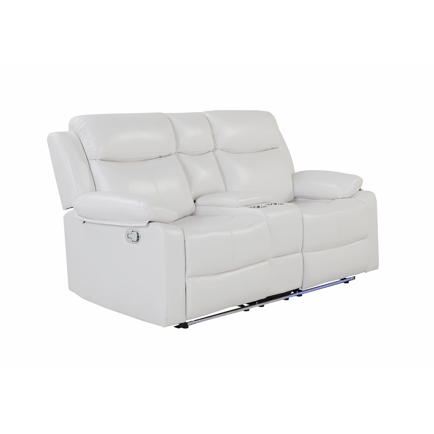 Blanche - Console Reclining Loveseat With LED Lights And Speakers
