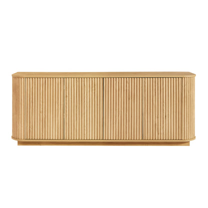 Contemporary Sideboard Storage Cabinet TV Stand With Wave Pattern