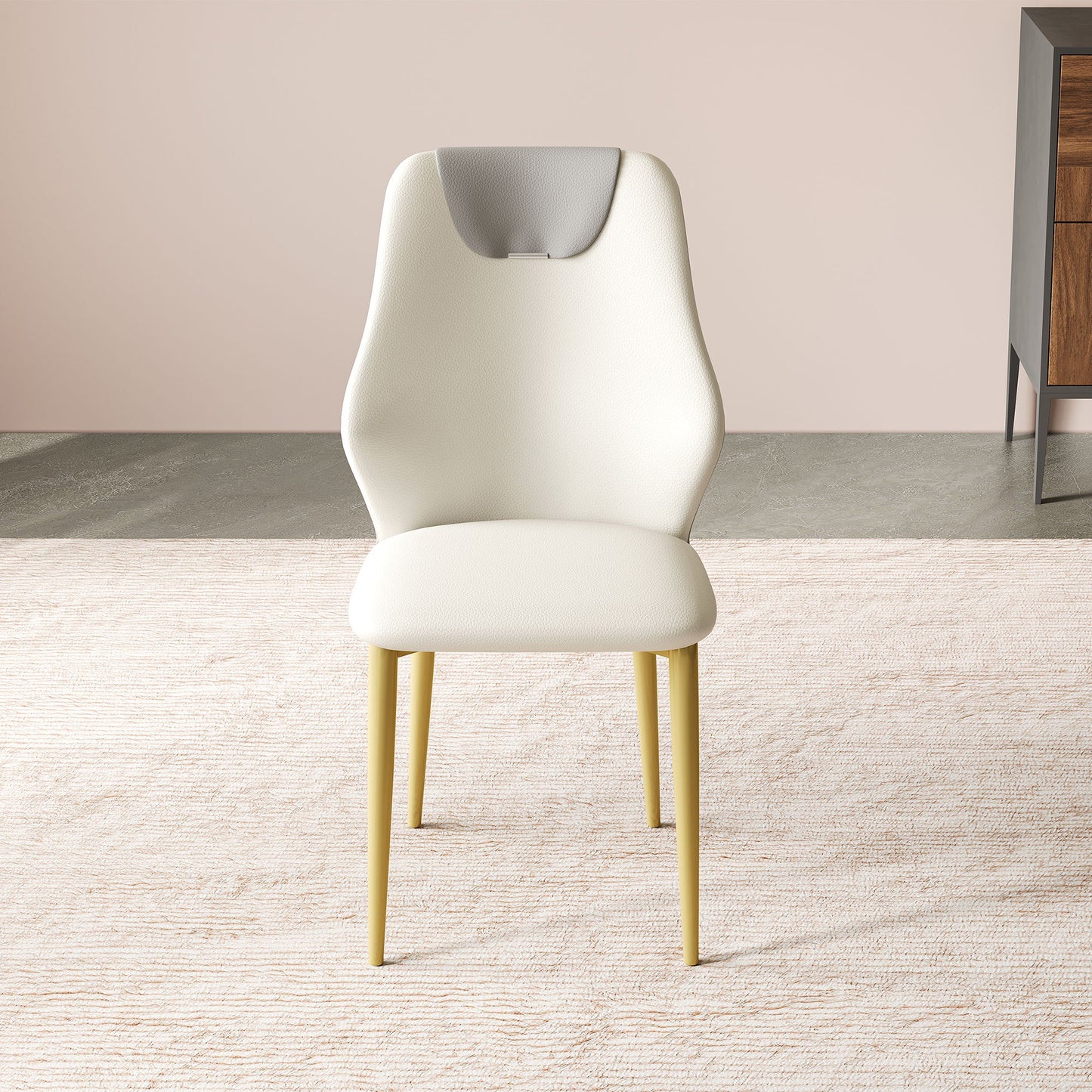 Dining Chairs (Set of 2) - Beige / Gray