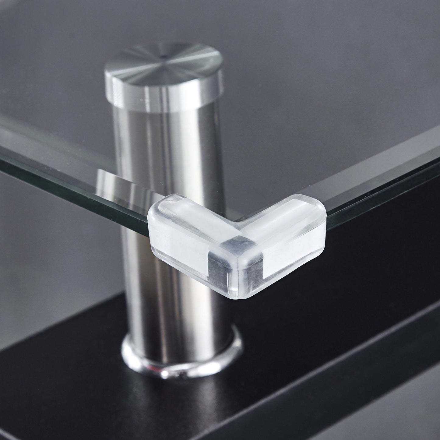 Clear Glass Top Side Table, Modern Design For Home