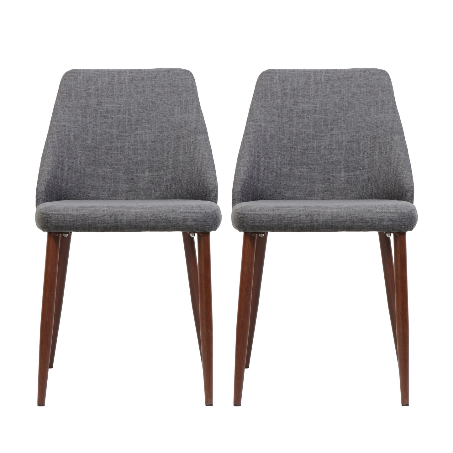 Modern Dining Chair With Iron Legs And Wood Finish