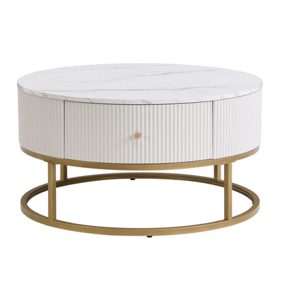 Modern Round Table With Drawers