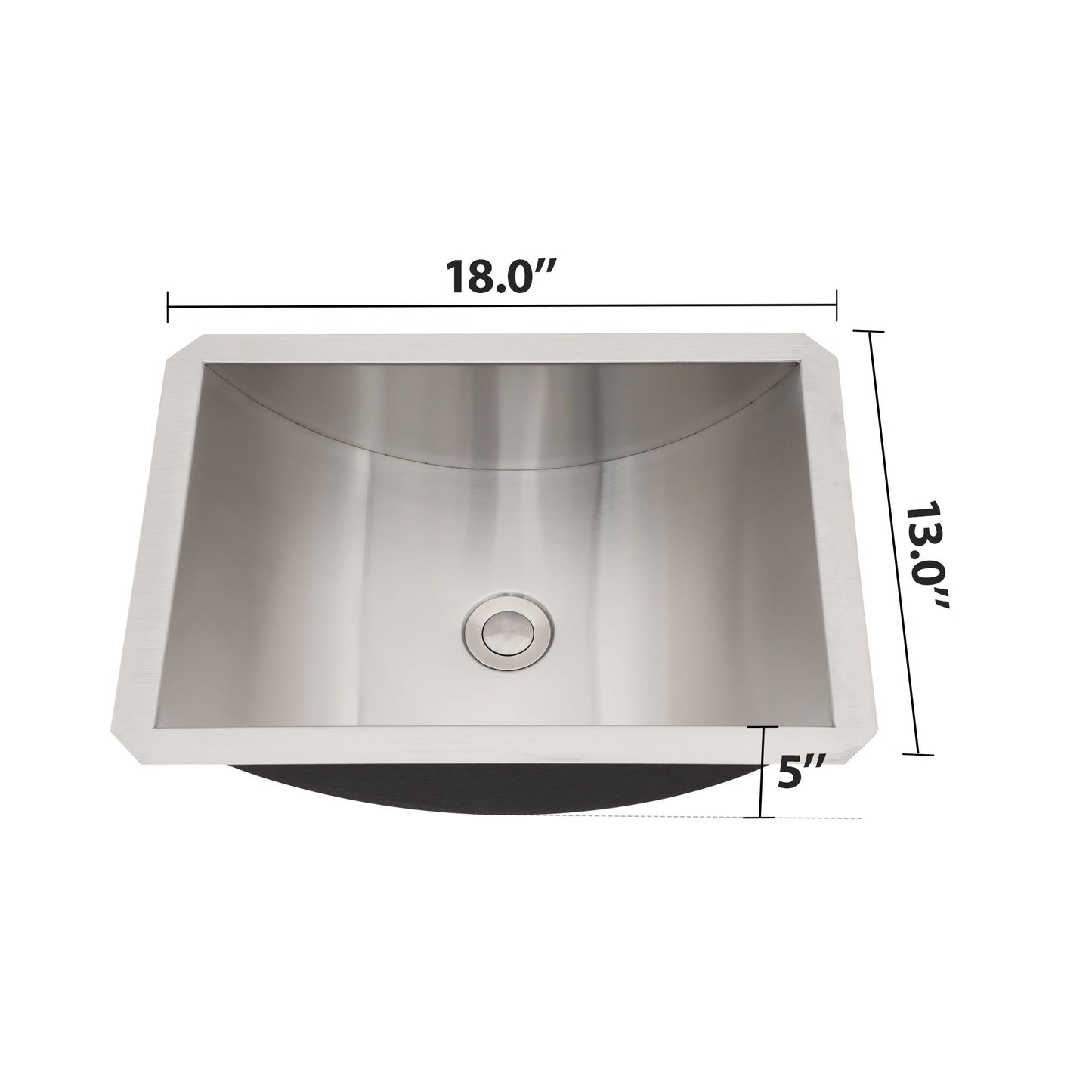 Undermount Bathroom Sink With Pop Up Drain, Durable Material, Easy Clean Nano Finish - Brushed Nickel