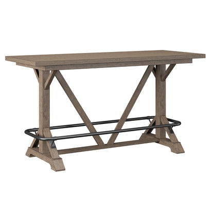 Bar Height Trestle Table - Brown