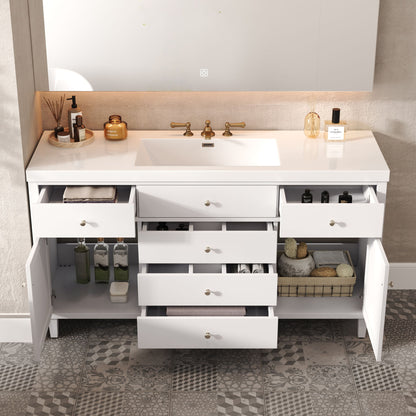Bathroom Vanity With Sink, 5 Legs, Soft Close Drawers