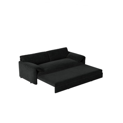 Pull Out 3 In 1 Convertible Sleeper Sofa With Side Storage, Multi Functional