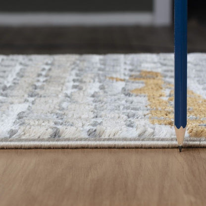 Textures - 5'3" X 7' Polypropylene, Area Rug - Multi / White