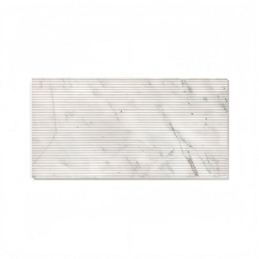 Snow Mountain Ol Textured Marble Tiles For Wall Decoration - White / Natural