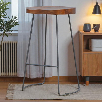 Chunky Bar Stool - Chestnut