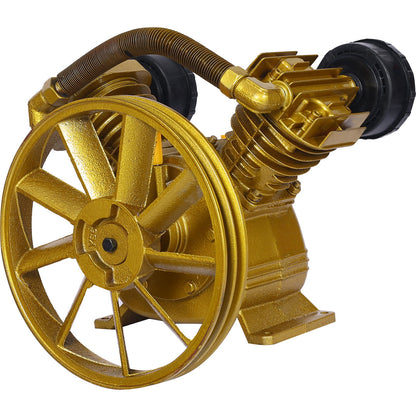 V Type Dual Cylinder Air Compressor Pump Head 5.5Hp 21Cfm 115 Psi - Golden