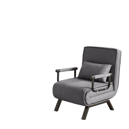 Convertible 5 In 1 Folding Chair Bed With Adjustable Backrest & Pillow Linen