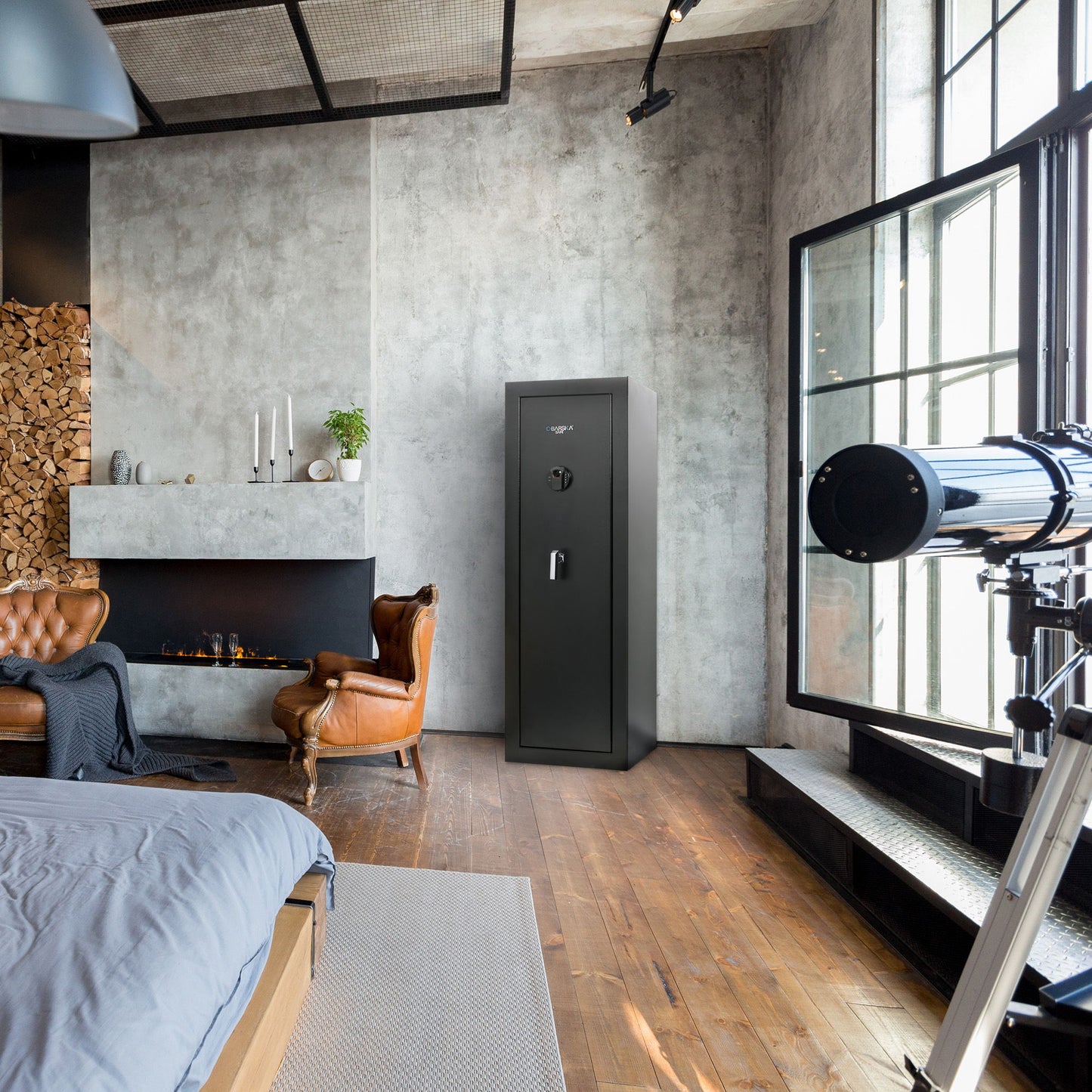 9.33 Cubic Ft Biometric Keypad Rifle Safe - Black