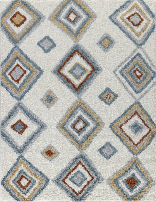 Loft Shag - 7'10" X 9'10" Shaggy Area Rug - Ivory, Polypropylene