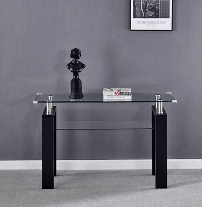 Clear Glass Top Side Table, Modern Design For Home