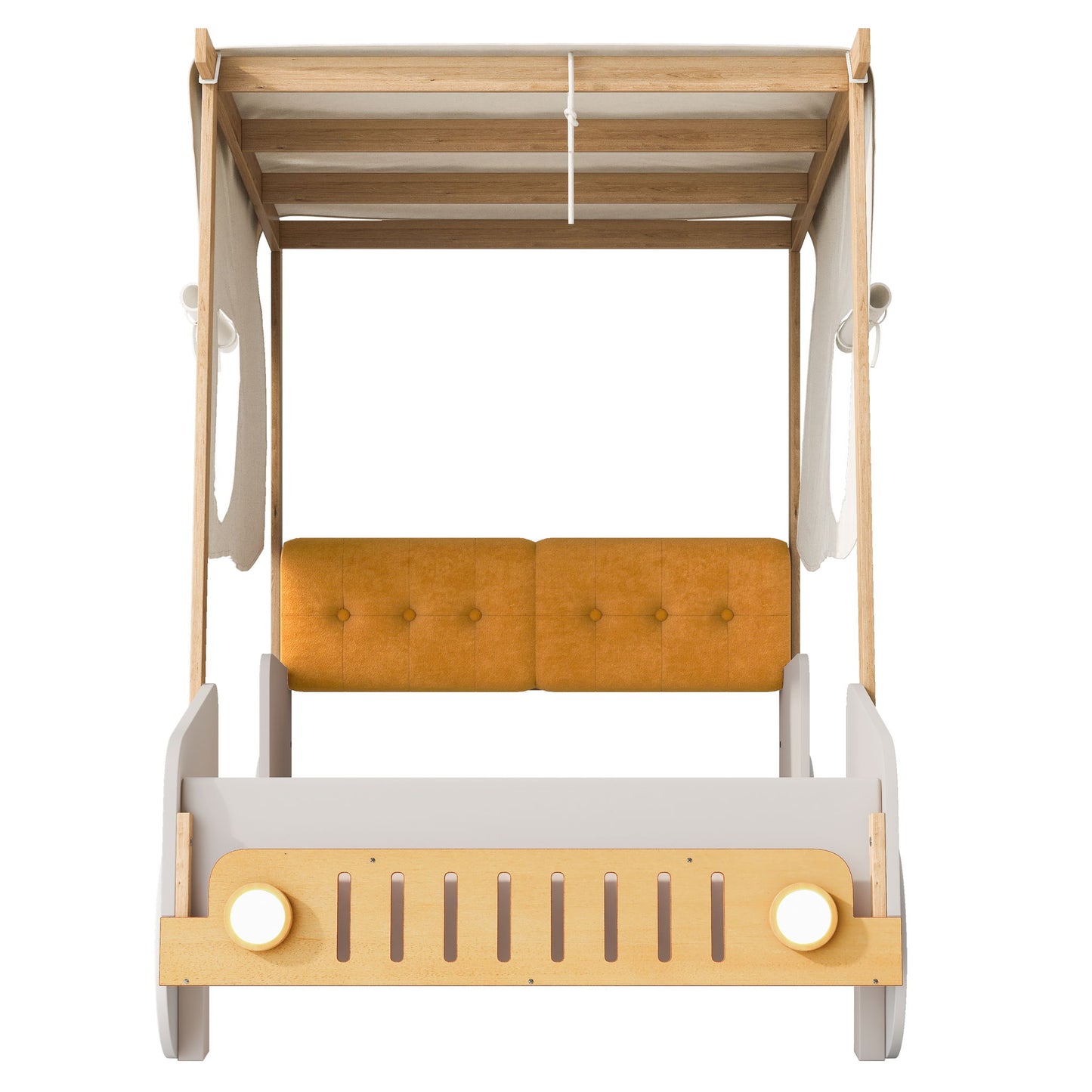 Car Bed With Pillow, Ceiling Cloth And LED