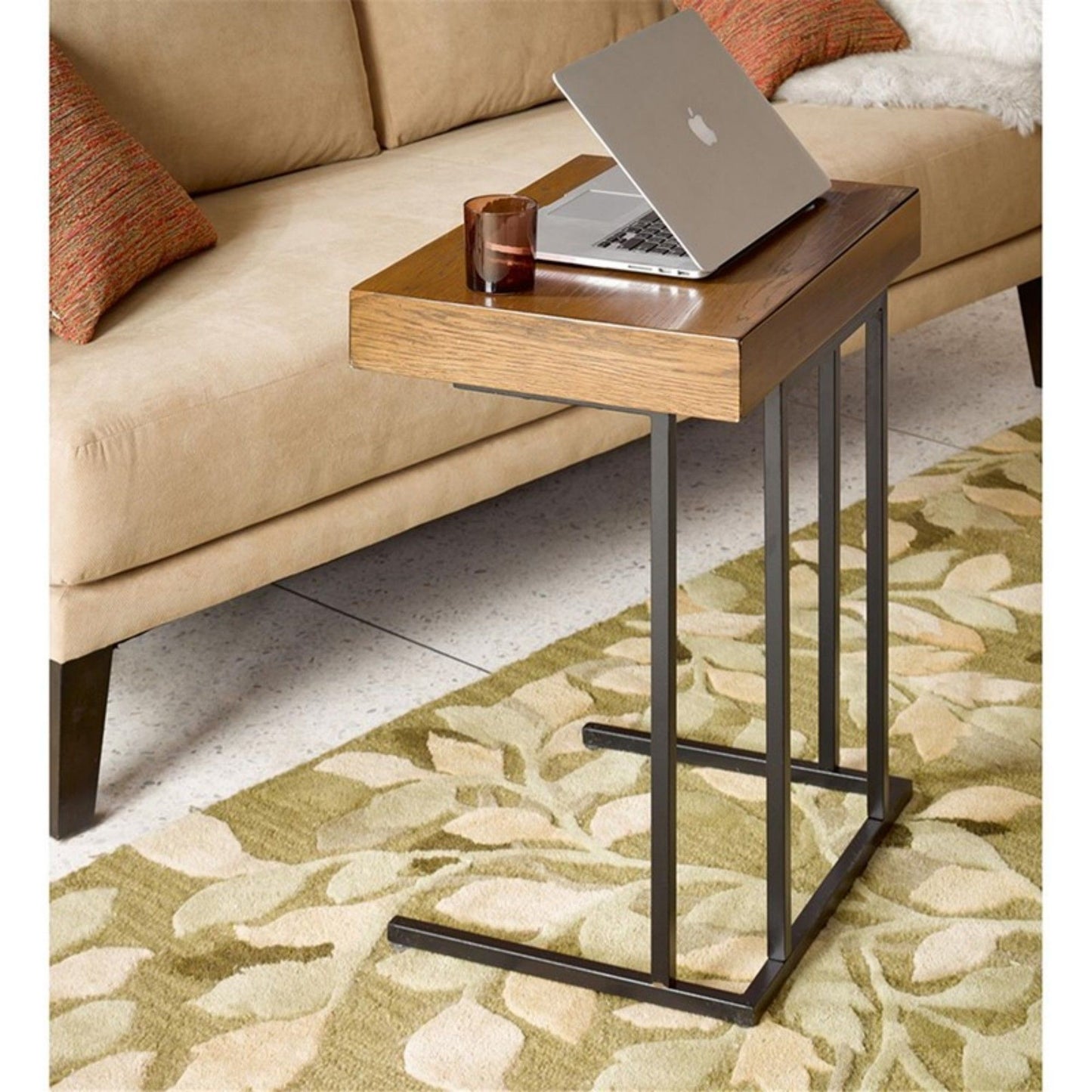 Wynn - Pull Up Table With Storage Compartment - Pecan