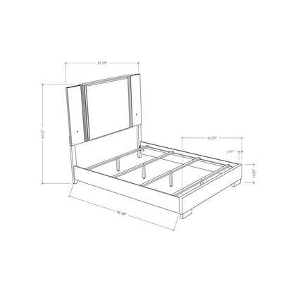 Moon - 5 Pieces Bedroom Set With LED Lighting