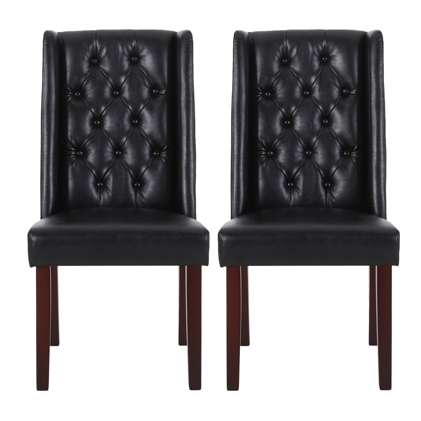 Sophisticated Tufted Dining Chair With High Back Design