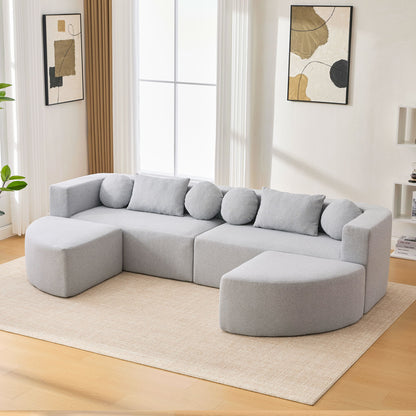 Boneless - Couch Modular Sectional Sofa With Deep Seating And Curved Design