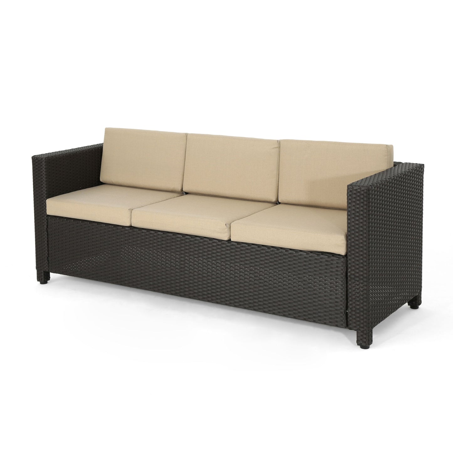 Thalassa - Outdoor 3 Seater Sofa With Removable Cushions And Steel Frame