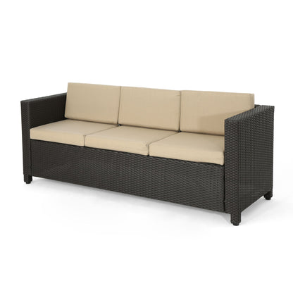 Thalassa - Outdoor 3 Seater Sofa With Removable Cushions And Steel Frame