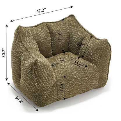 Comfortable Chenille Sofa Chairs With Highly Resilient Foam For Living Rooms And Bedrooms