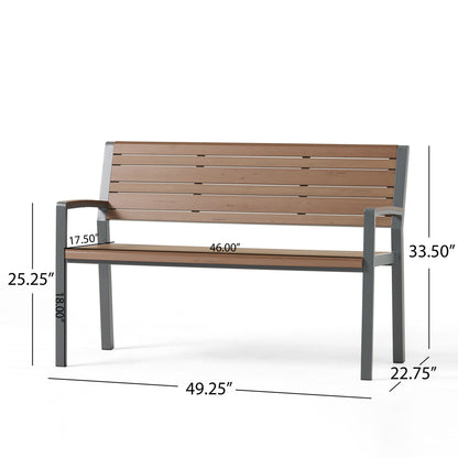 Davos - Bench - Gray / Brown