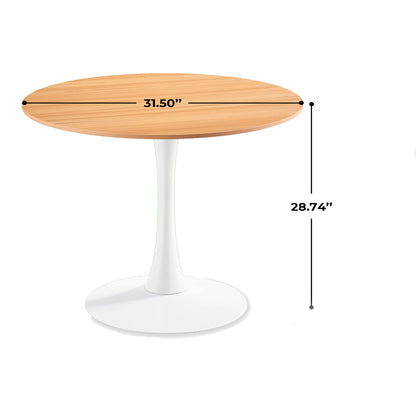 Mid-Century Tulip Table With Round Top, Pedestal Base