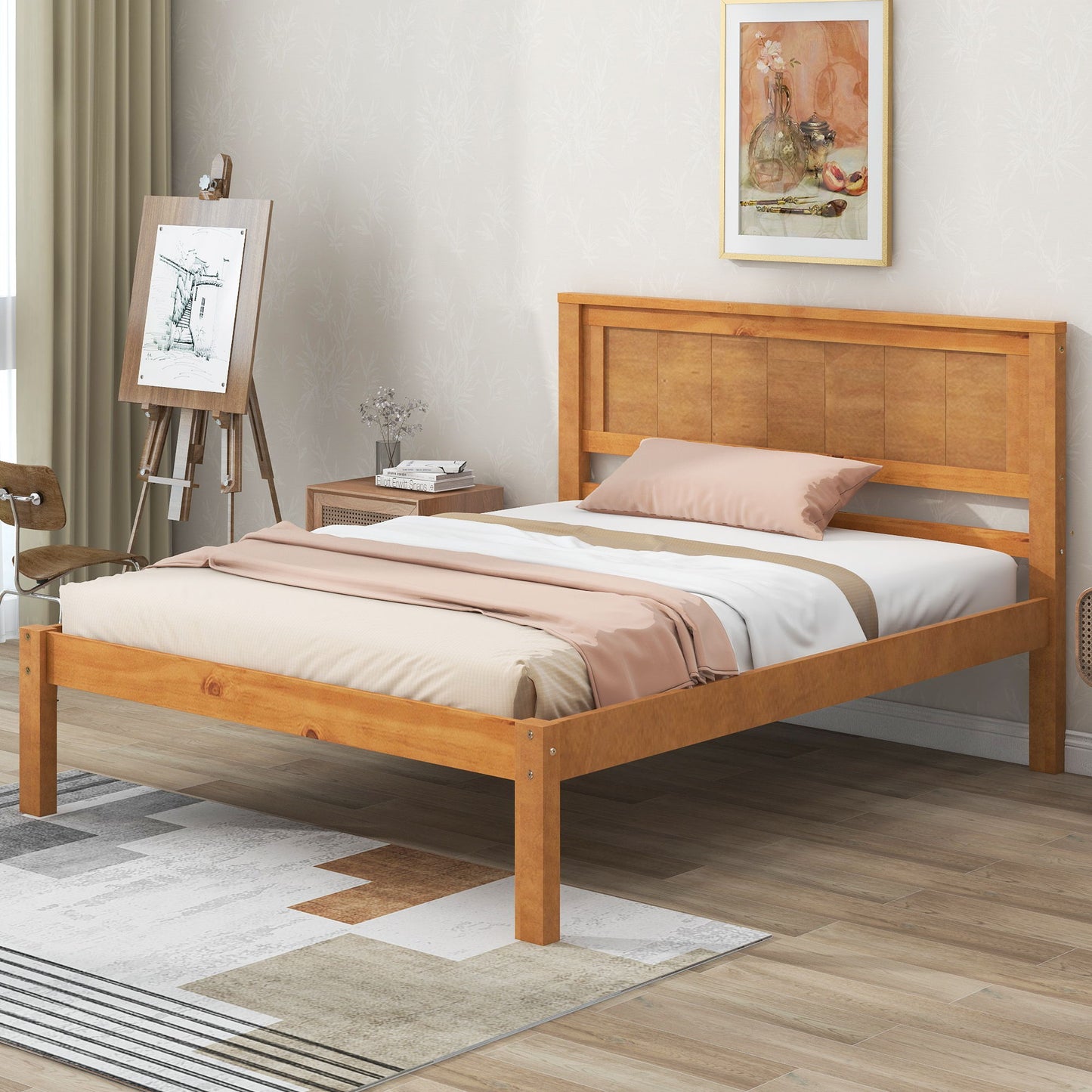 Platform Bed Frame With Headboard
