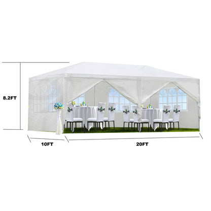 10X20' Outdoor Garden Gazebo Wedding Party Tent Canopy Marquee With Removable Sidewalls